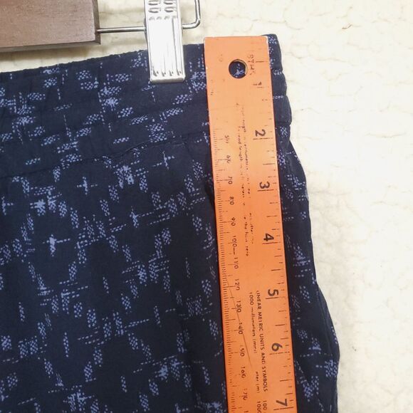 Old Navy Blue Rayon Pants Women's Medium Casual Pull On Drawstring Tapered - Picture 10 of 14